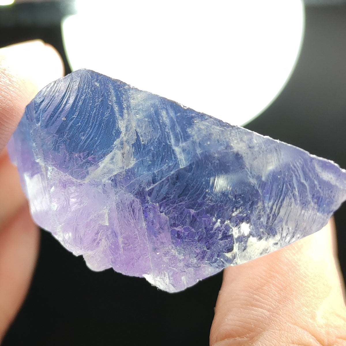 Bicolor Spodumene var kunzite clear lustrous crystal from Afghanistan, 146 grams