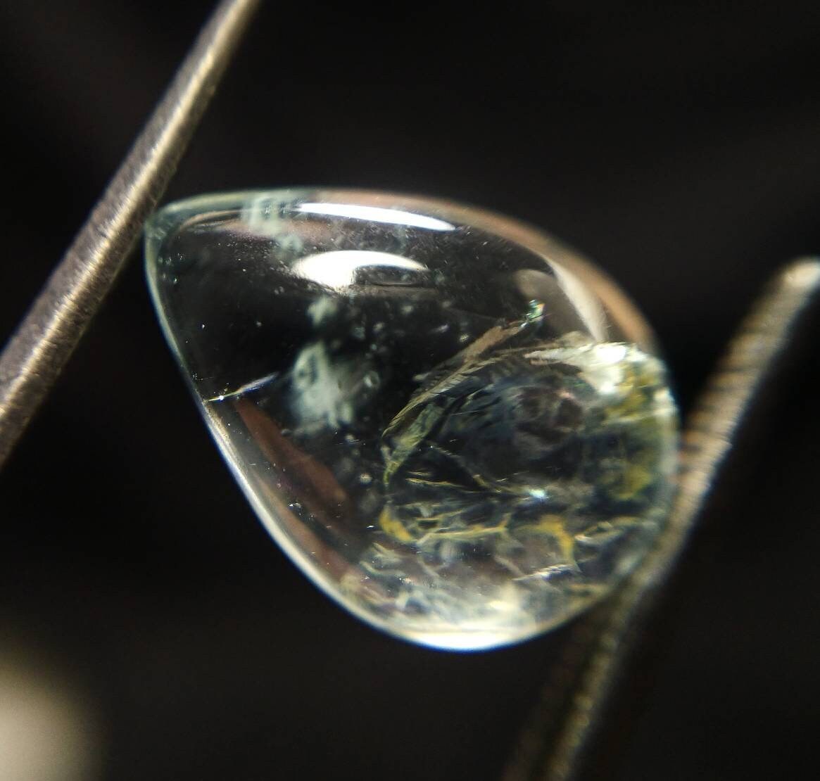 35 Carat Light Blue Aquamarine Cabochons, Untreated Pear Gems - 10 Pieces