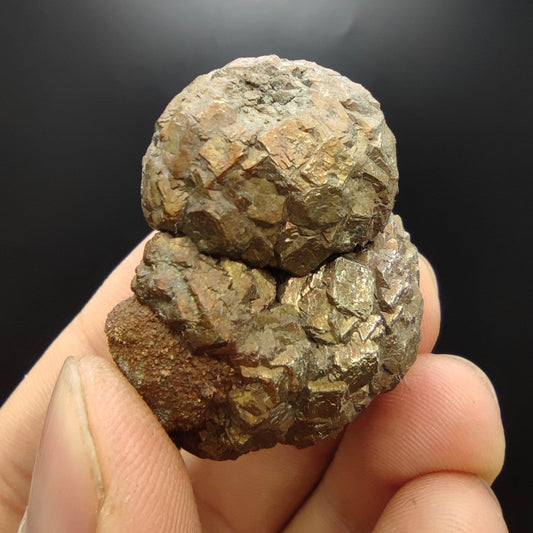 Natural golden Marcasite crystal with rainbow effect on surface from Pakistan, 76 grams