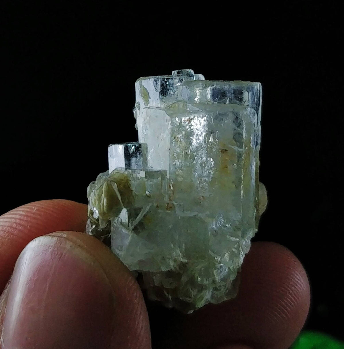 Aquamarine terminated crystal with moscovite mica from Nagar Valley Skardu GilgitBaltistan Pakistan