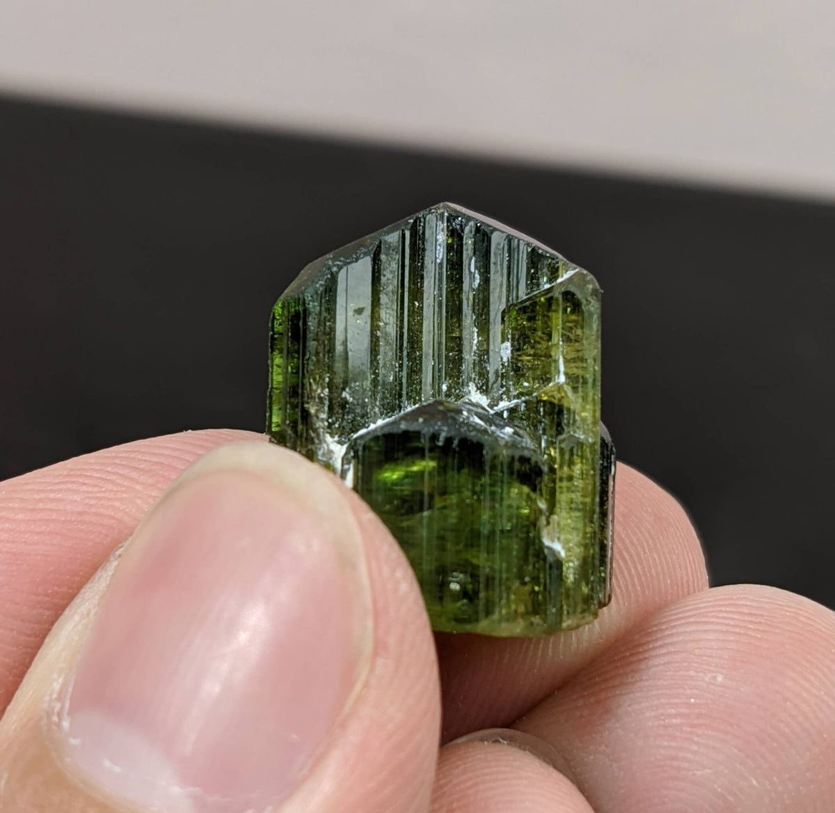 Terminated Green Tourmaline Crystal, African Mineral Specimen (5.1 gram)