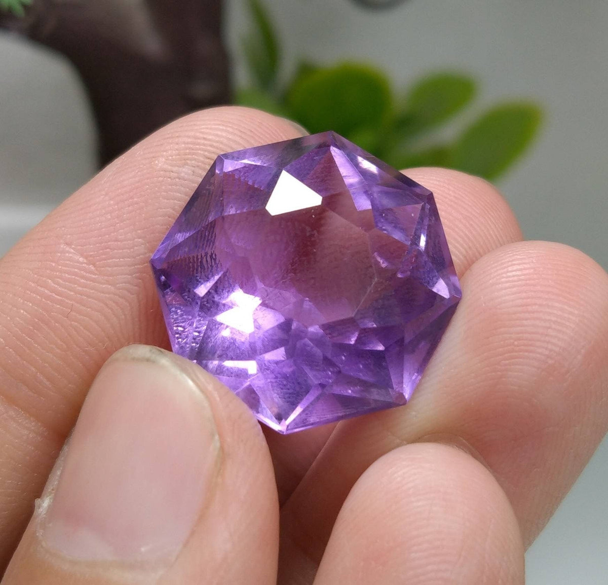 26 Carat Cushion Cut Amethyst Gemstone