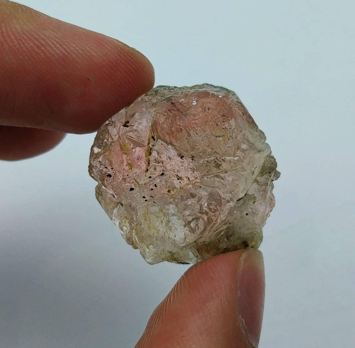 Rare Pink gemmy fluorite 15 grams crystal from Nagar Valley Skardu GilgitBaltistan Pakistan