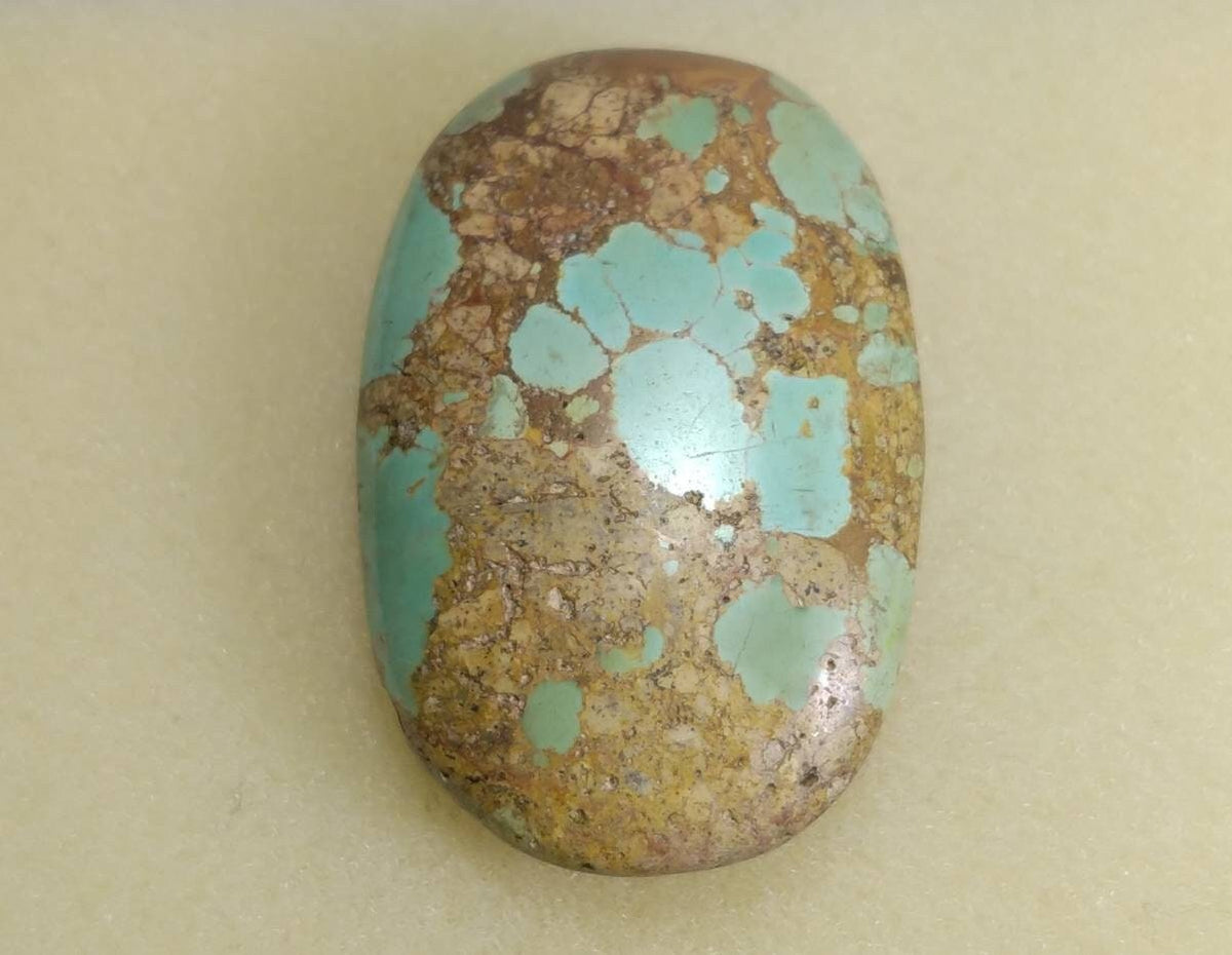 Natural Turquoise Cabochon, 74 Carats, Oval Shape
