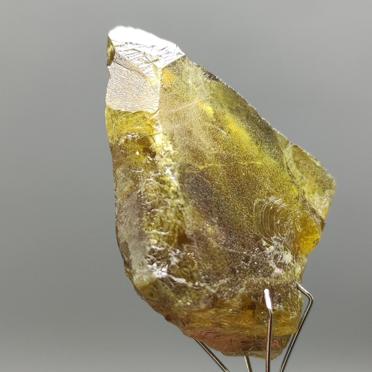 Green rare natural sphene titanite crystal from Mohmand Agency KPK Pakistan, weight 12 grams