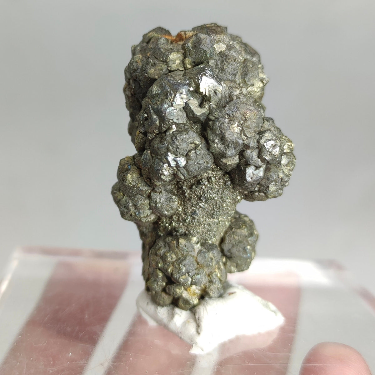Natural golden Marcasite crystal with rainbow effect on surface from Pakistan, 71.6 grams