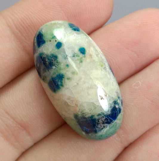 31 Carat Afghan Hauyne Lazurite Cabochon, Oval Shape, UV Reactive
