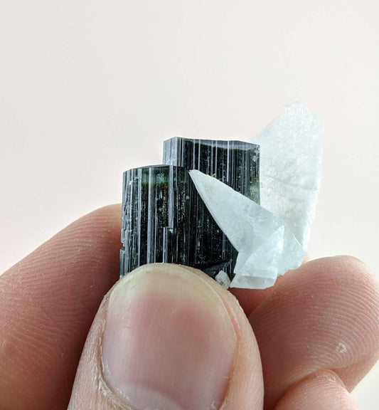 Green Cap Tourmaline Crystal with Albite, Astaknala Shigar Valley