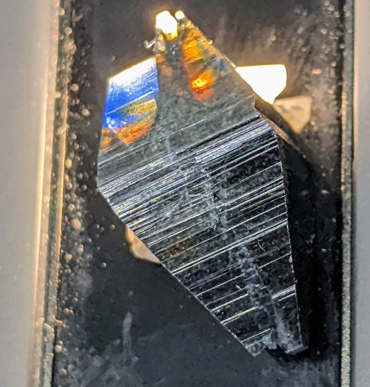 Rare Blue Edge Anatase Crystal with Quartz, Balochistan Pakistan