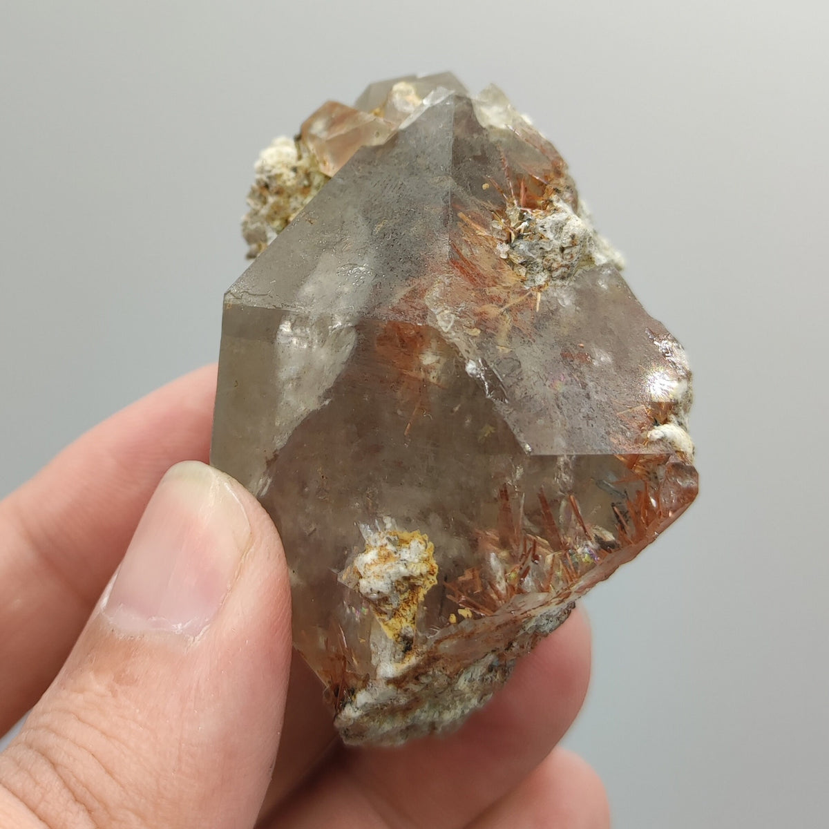 Smokey Quartz Crystal with Rutile, KP Pakistan, 104 grams