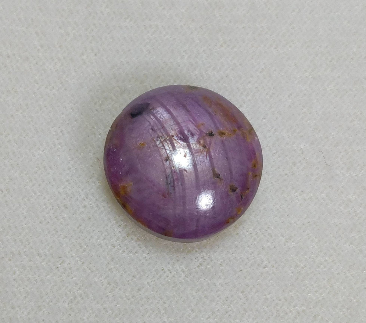 Natural 24 Carat Star Ruby Cabochon, UV Reactive Gemstone