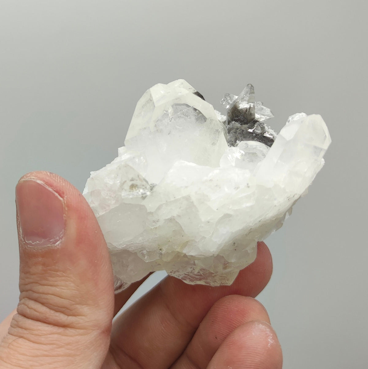 Natural nice size brookite included quartz cluster from Baluchistan Pakistan, 98 grams
