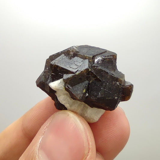 Natural Dark brown Andradite garnet cluster, Well formed crystal, 13.8 grams