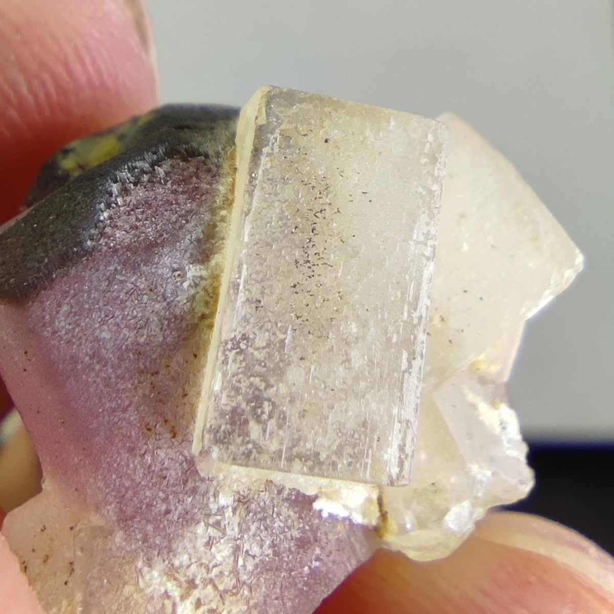 Bicolor tourmaline with pale Calcite |Rare Combination Tourmaline with calcite |Elbaite with calcite | Pink Tourmaline Crystal from Afghanis