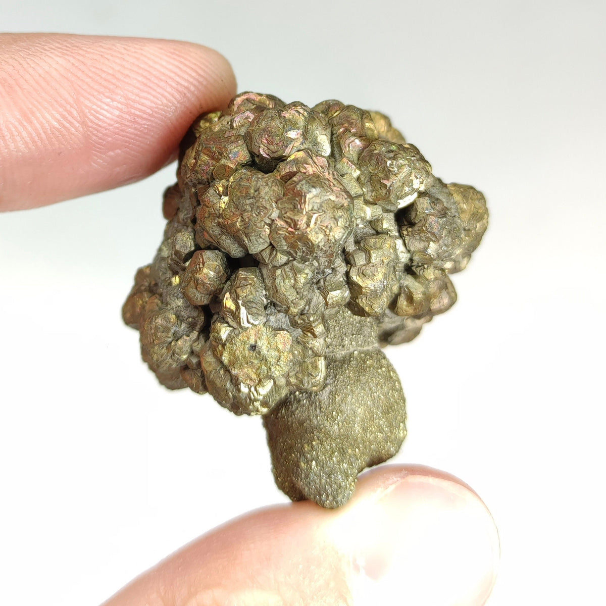 Natural golden Marcasite crystal with rainbow effect on surface from Pakistan, 58.4 grams