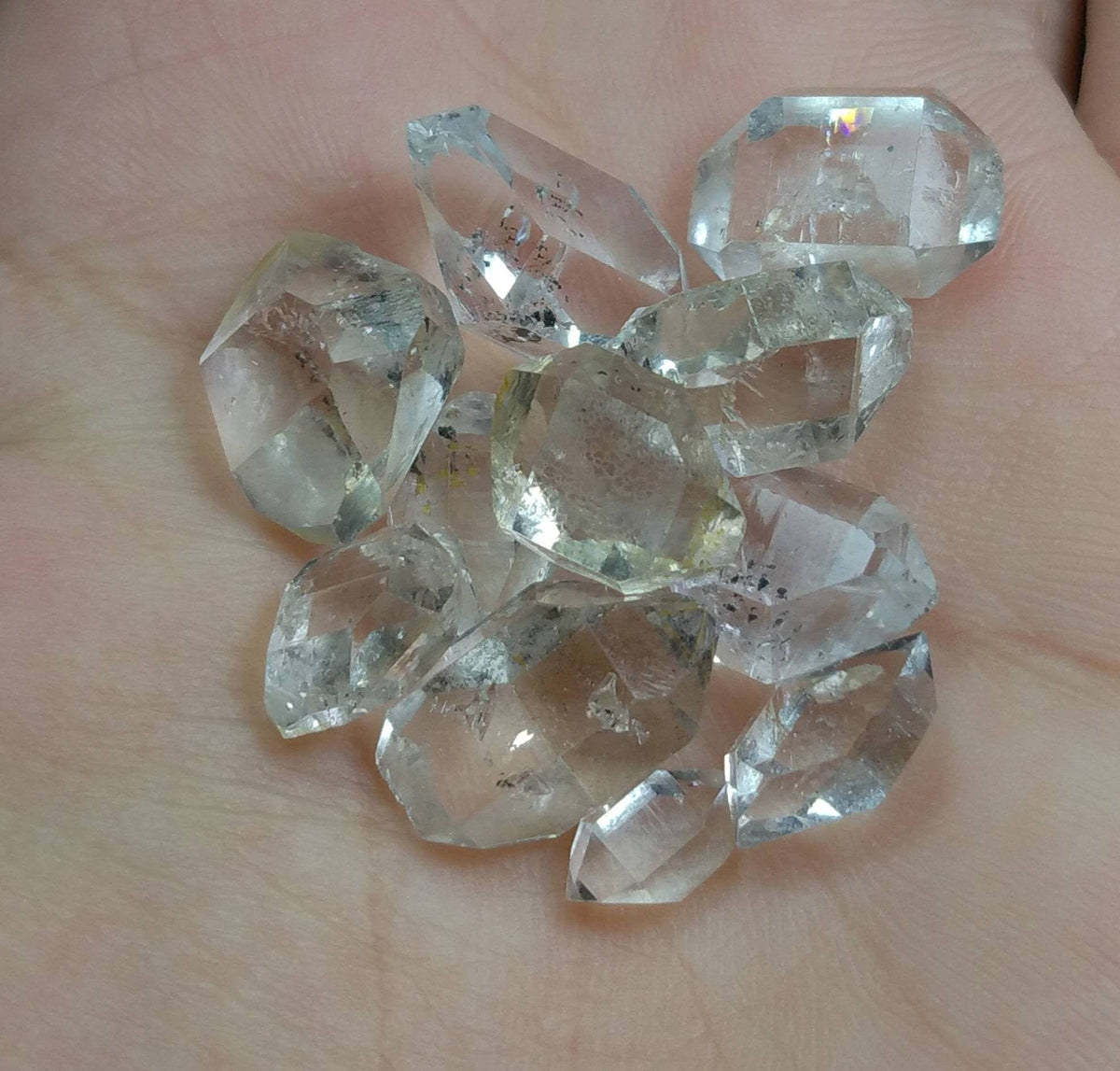 Double Terminated Diamond Quartz Crystals, 12.7 grams