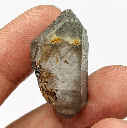 Sagenite var Rutile included quartz crystal from KP Pakistan, 10 grams