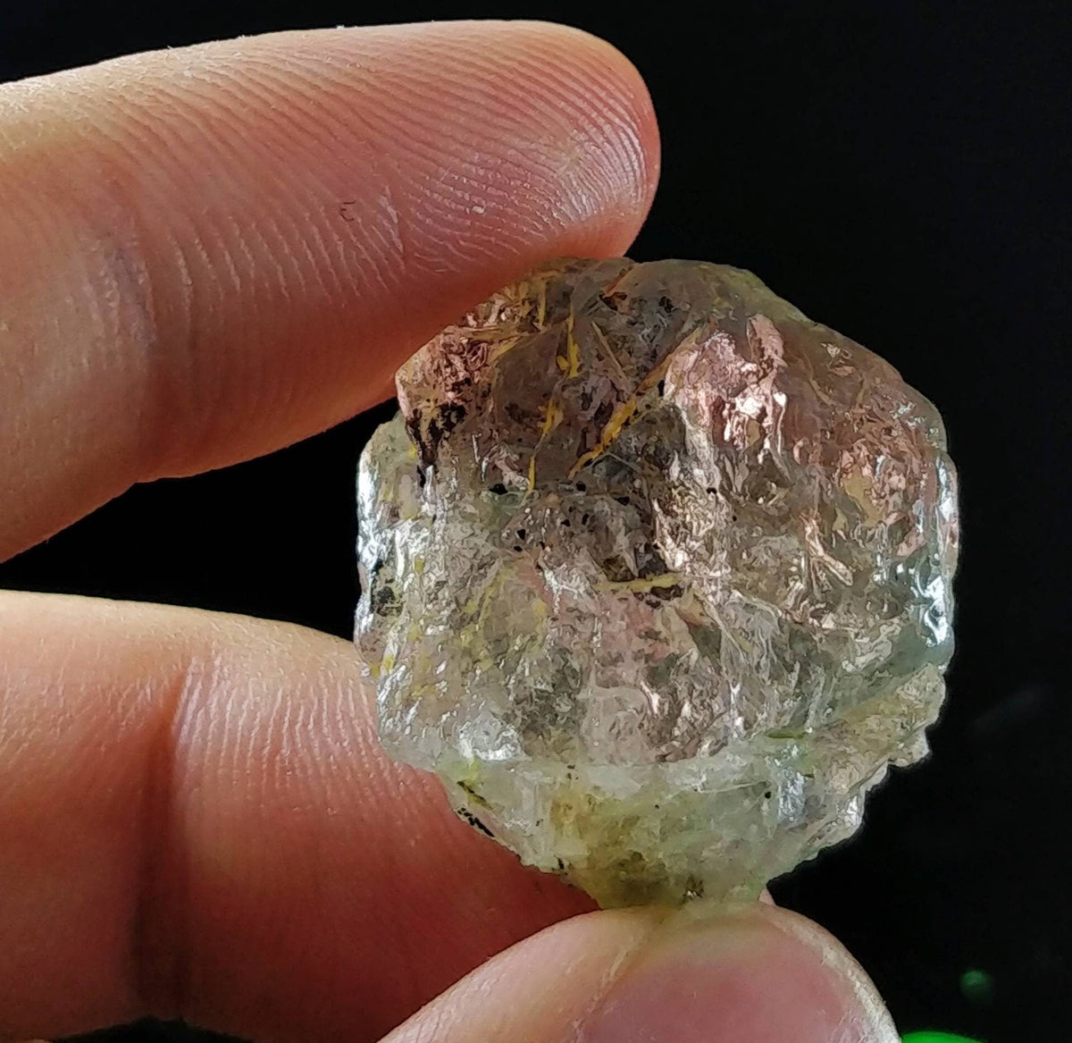 Rare Pink gemmy fluorite 15 grams crystal from Nagar Valley Skardu GilgitBaltistan Pakistan