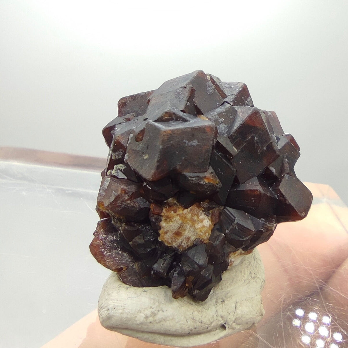 Natural Dark brown Andradite garnet cluster, Well formed crystal, 17 grams