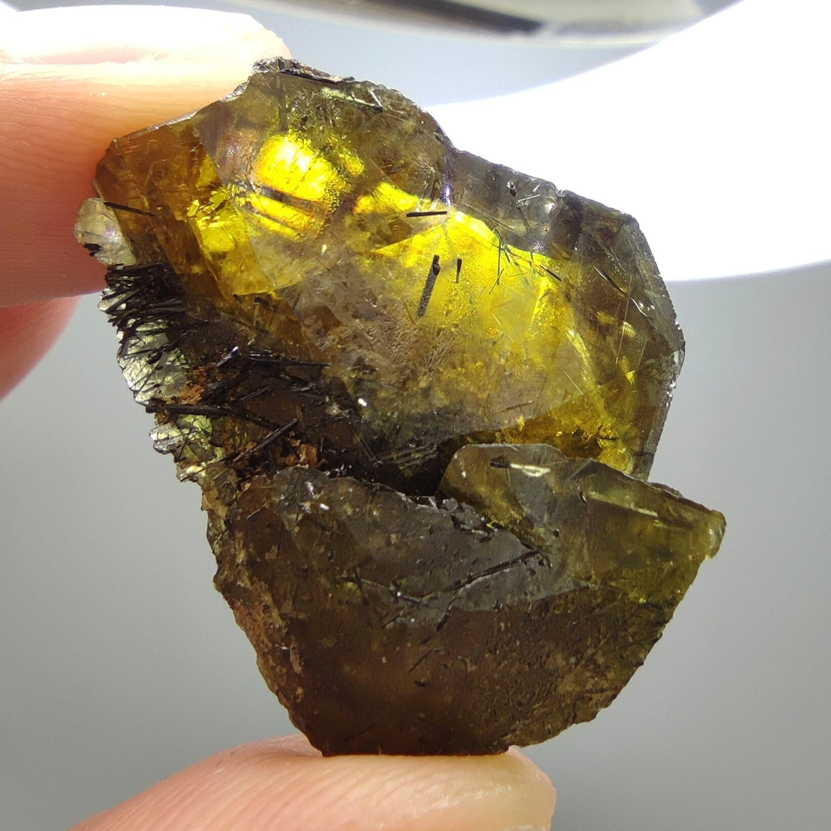 Rare sphene titanite crystal with Aegirine inclusion from Momand agency, KP, Pakistan, 7.3 gram
