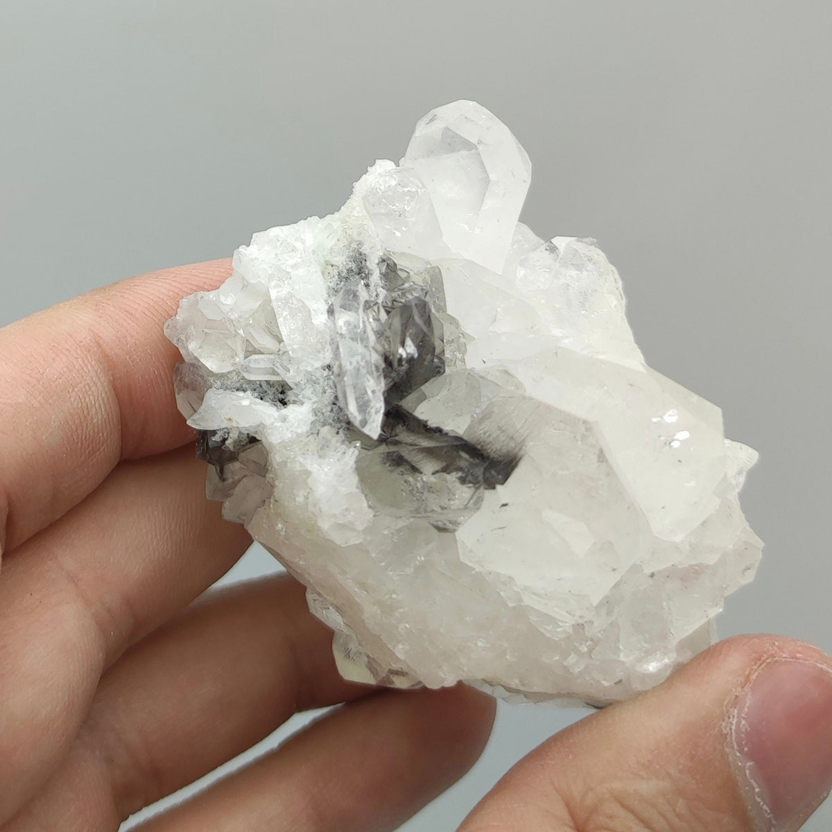 Natural nice size brookite included quartz cluster from Baluchistan Pakistan, 98 grams