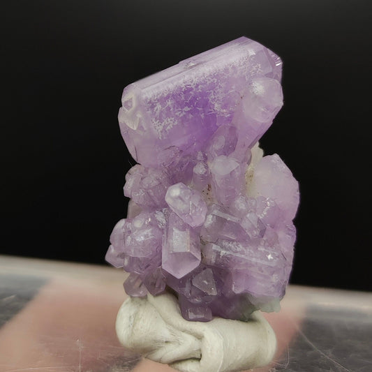 Miniature Purple Apatite Cluster with Tourmaline, Afghanistan, 17.3 grams