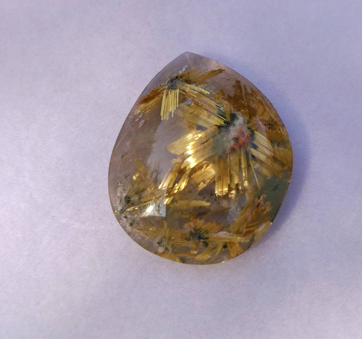 41 Carat Golden Rutile Quartz Cabochon (31x25 mm)