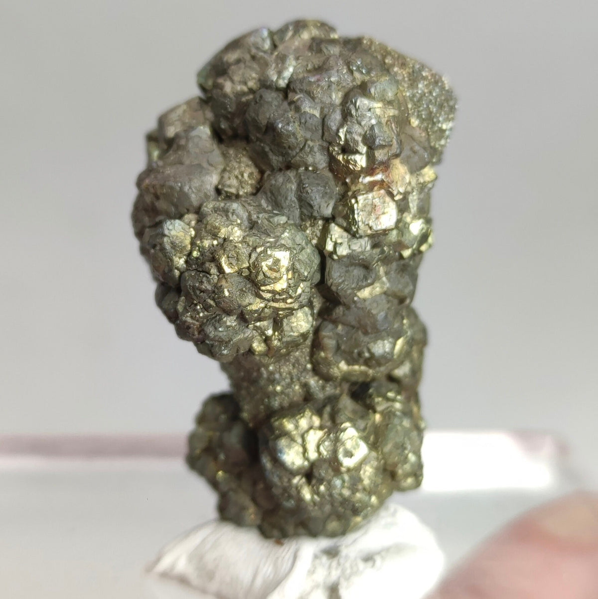 Natural golden Marcasite crystal with rainbow effect on surface from Pakistan, 71.6 grams