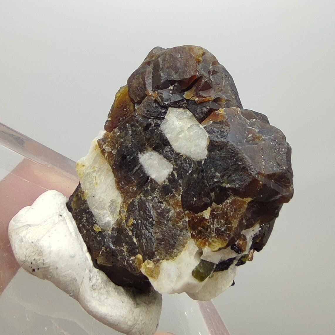 Natural Dark brown Andradite garnet cluster, Well formed crystal, 37.6 grams
