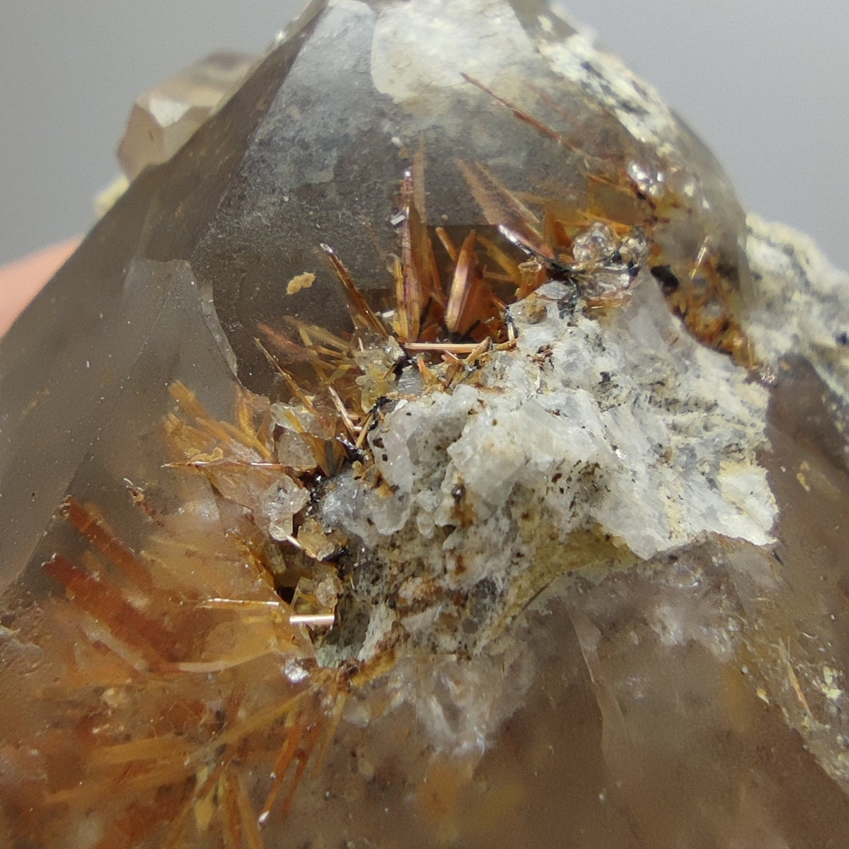 Smokey Quartz Crystal with Rutile, KP Pakistan, 104 grams