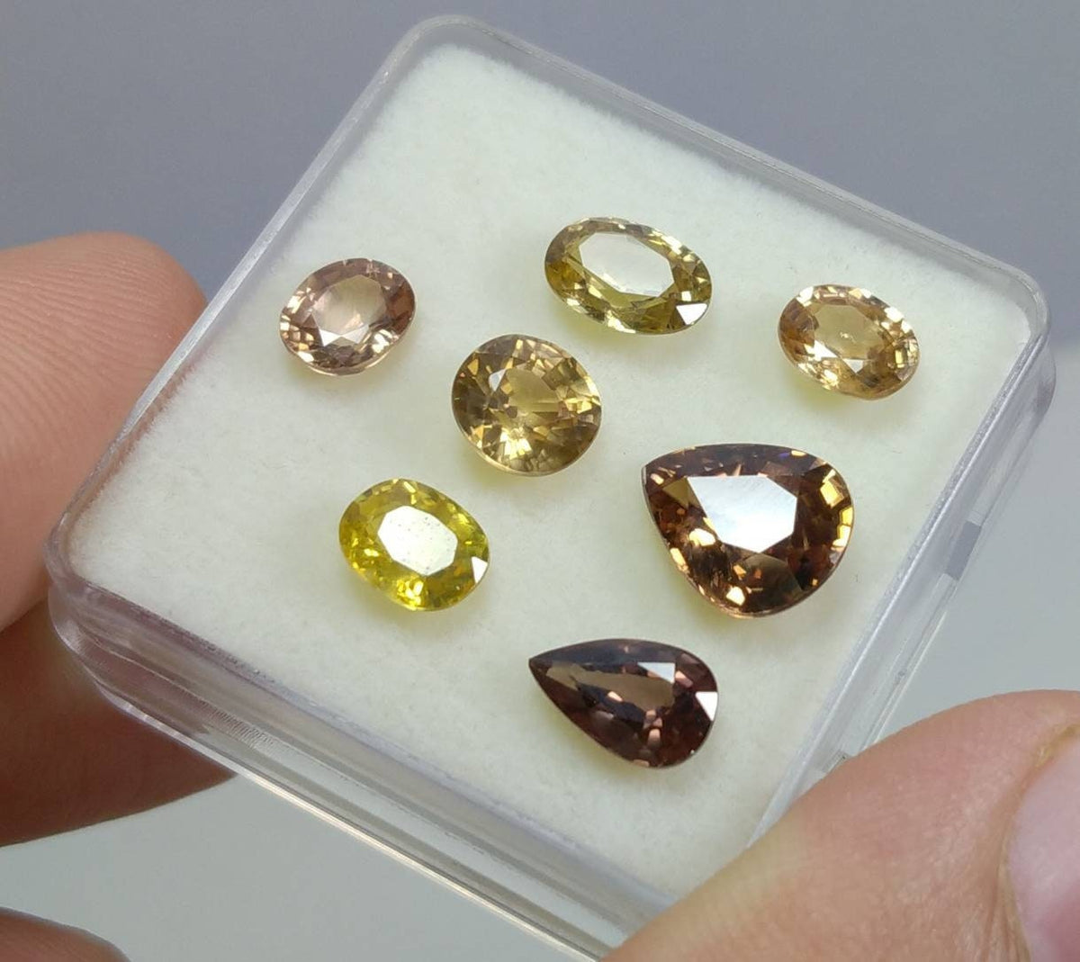 13.5 Carat Zircon Gemstone Set, Faceted VV Clarity