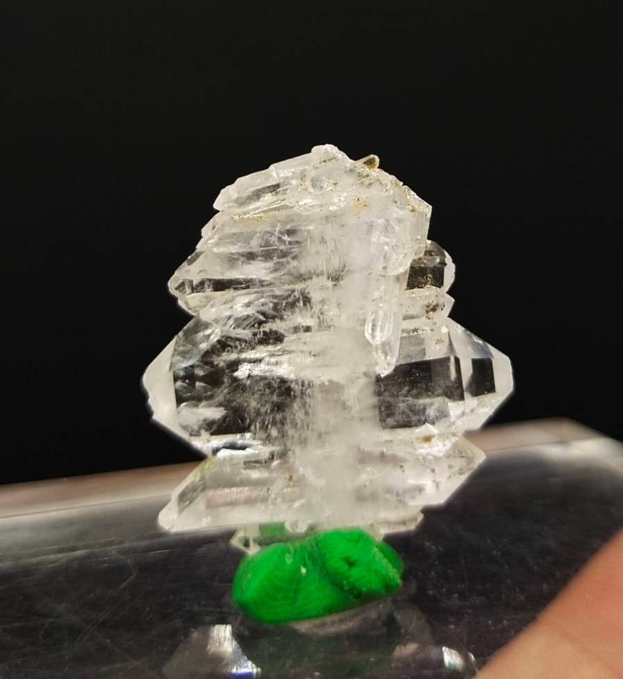 Faden quartz crystal clear and terminated with stepformation structure  from Baluchistan Pakistan, 8.5 gram