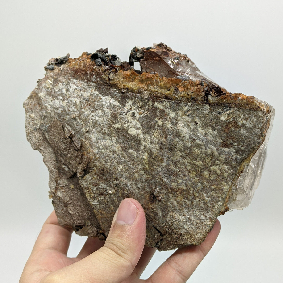 Golden Rutile Quartz Cluster with Siderite, Skardu Pakistan