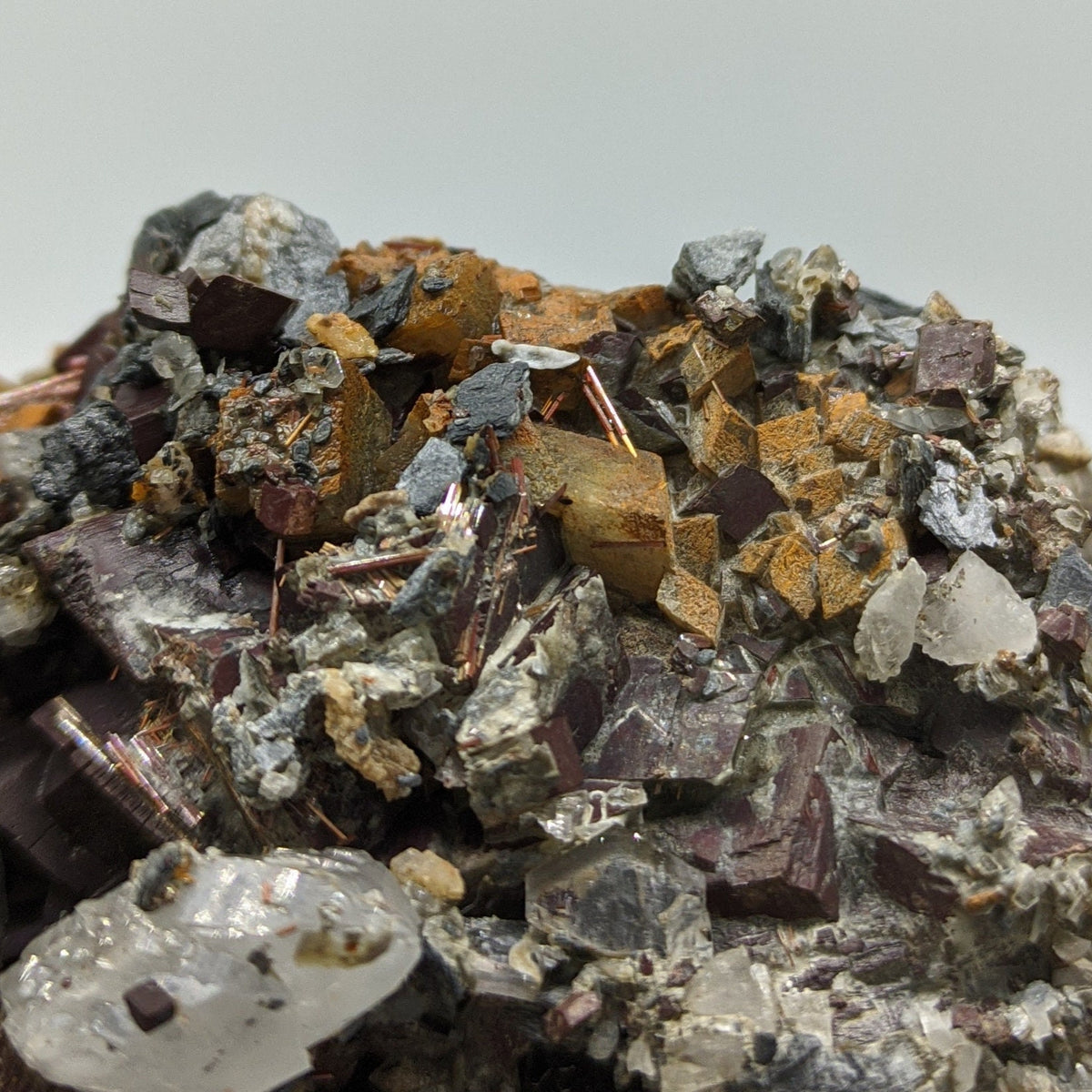 Golden Rutile Quartz Cluster with Siderite, Skardu Pakistan