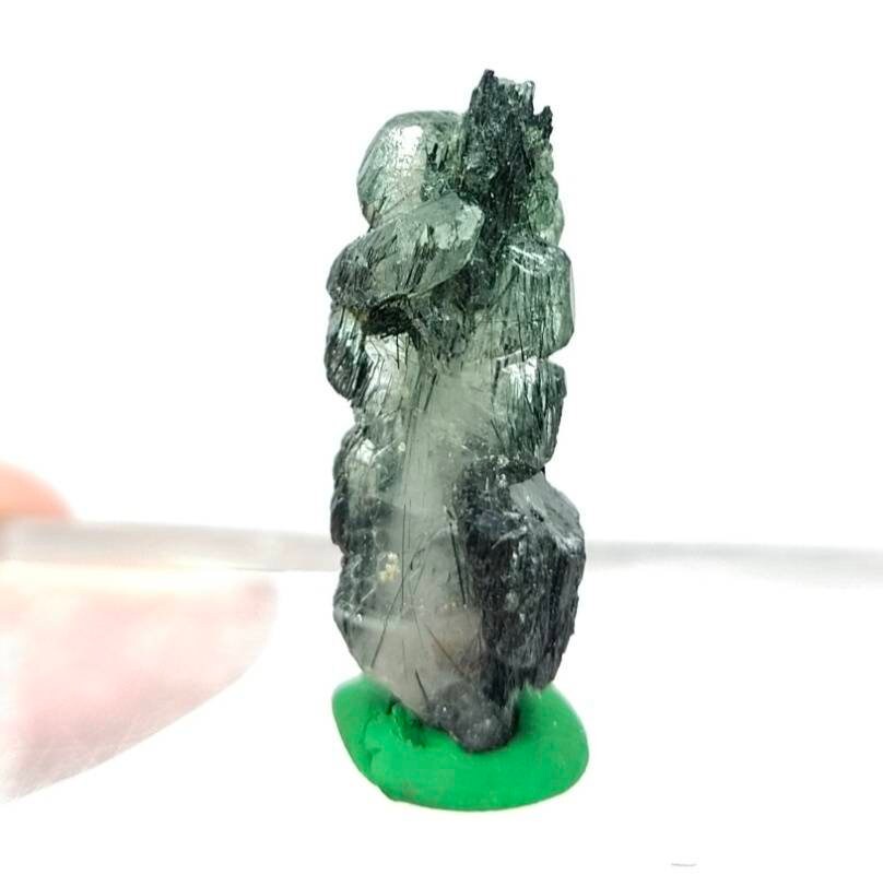 Apatite crystal with green basolite inclusion from KP Pakistan, 7.1 grams