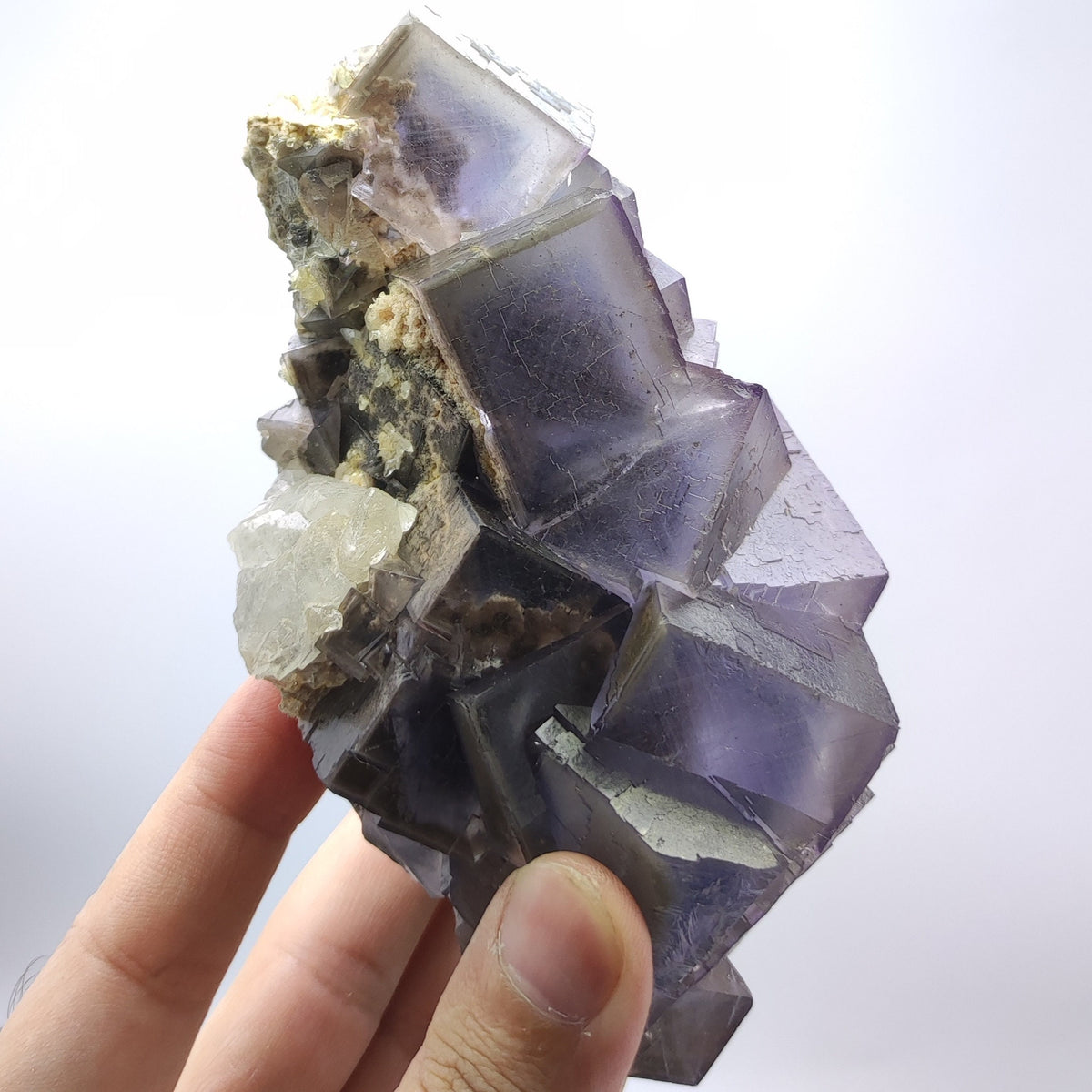Purple Blue Phantom Fluorite Crystal, Baluchistan Pakistan (747g)