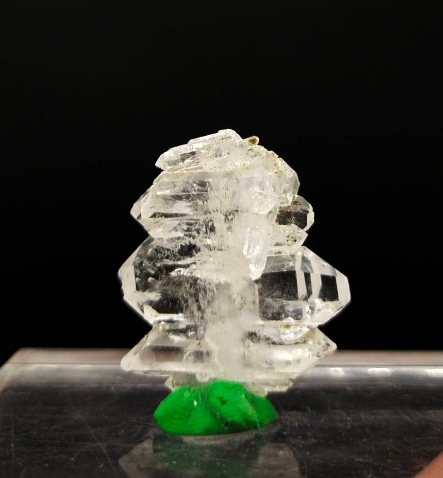 Faden quartz crystal clear and terminated with stepformation structure  from Baluchistan Pakistan, 8.5 gram