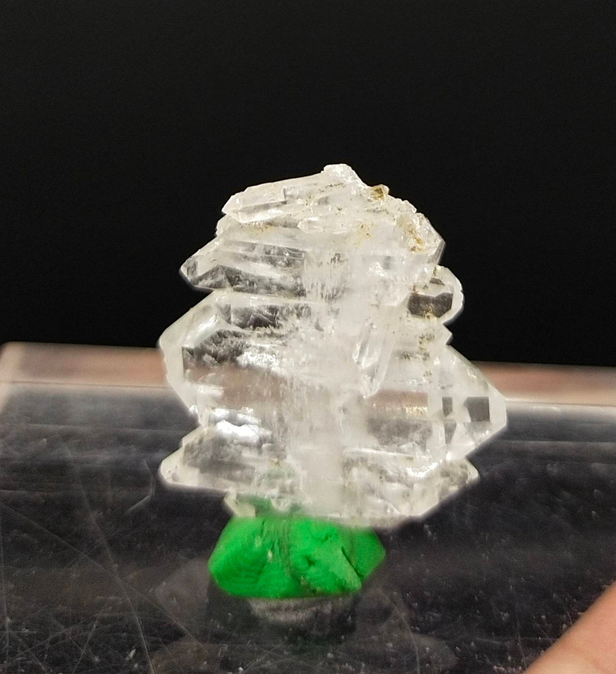 Faden quartz crystal clear and terminated with stepformation structure  from Baluchistan Pakistan, 8.5 gram