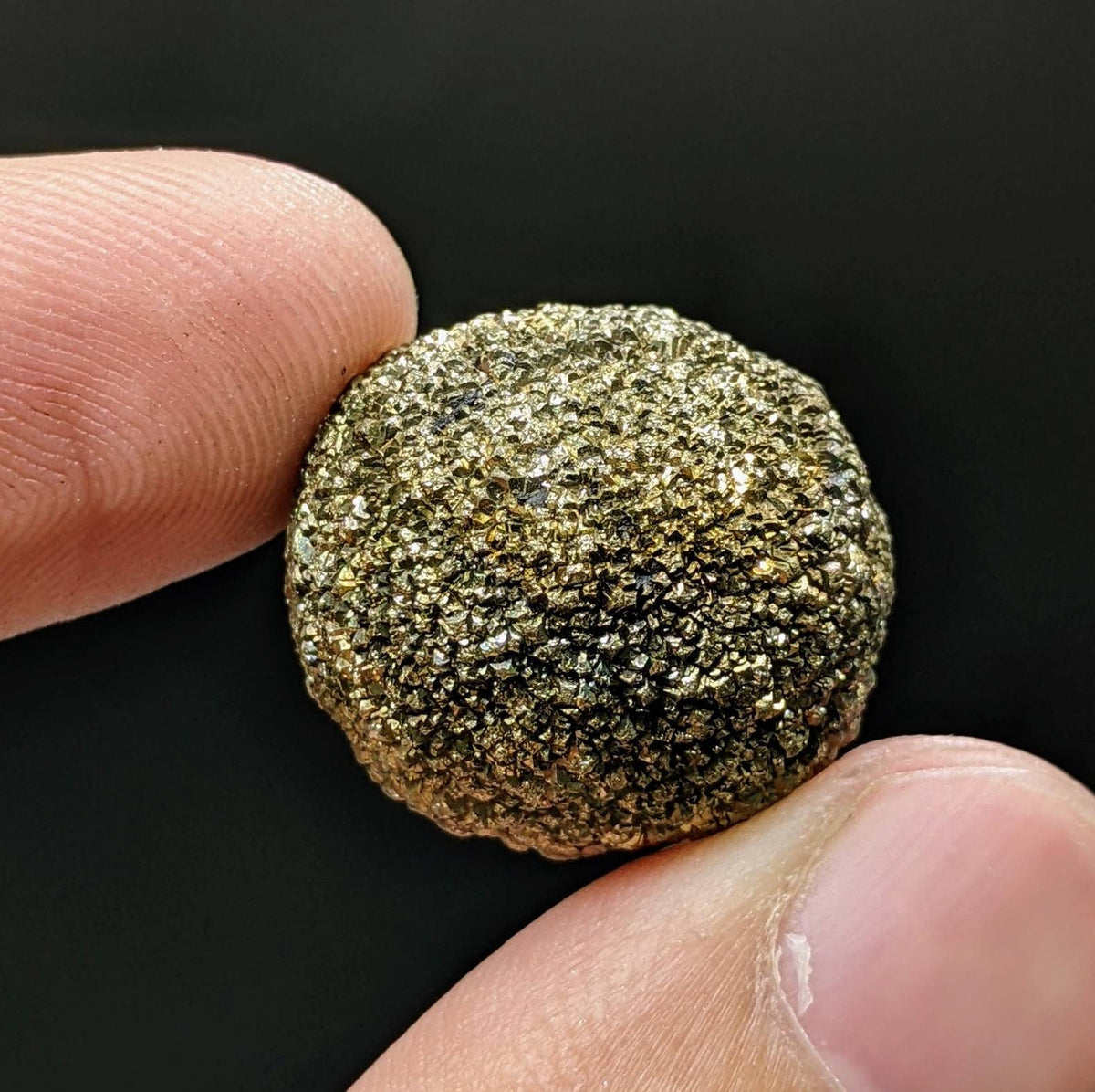 Golden Marcasite Prophecy Stone Sphere, Pakistan, 17.5 grams