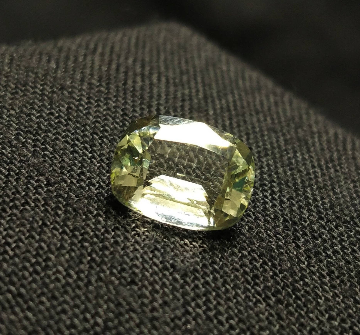 Natural rare fine quality light yellow 4.5 carats gemmy Orthoclase var. feldspar faceted gem