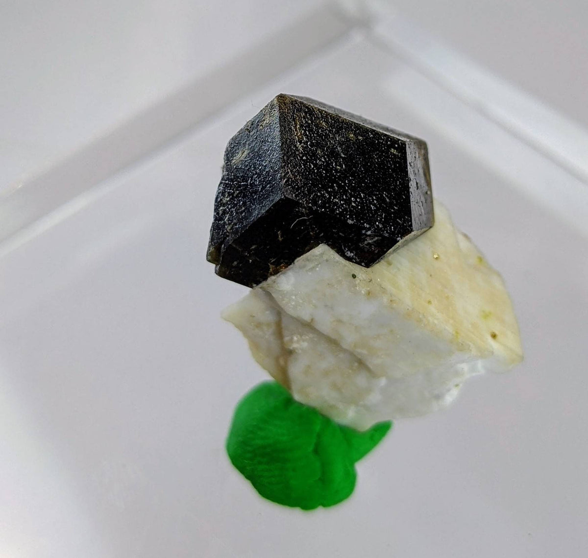 On matrix andradite garnet with green epidote crystals from Pakistan, 5.4 grams