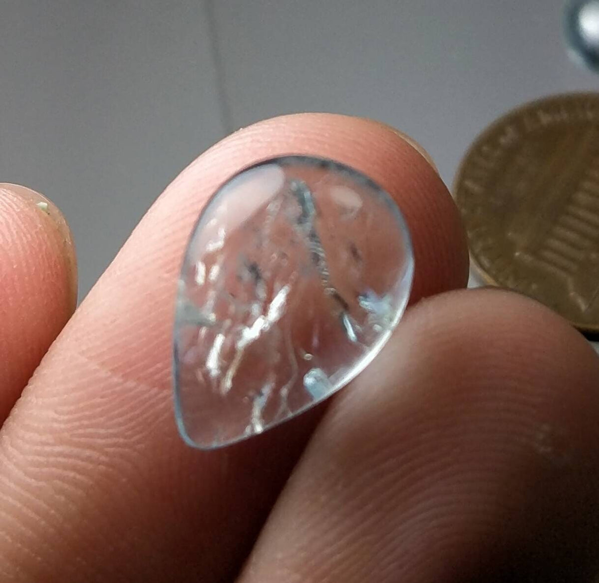 Natural good quality ring sizes pear shape aquamarine cabochons