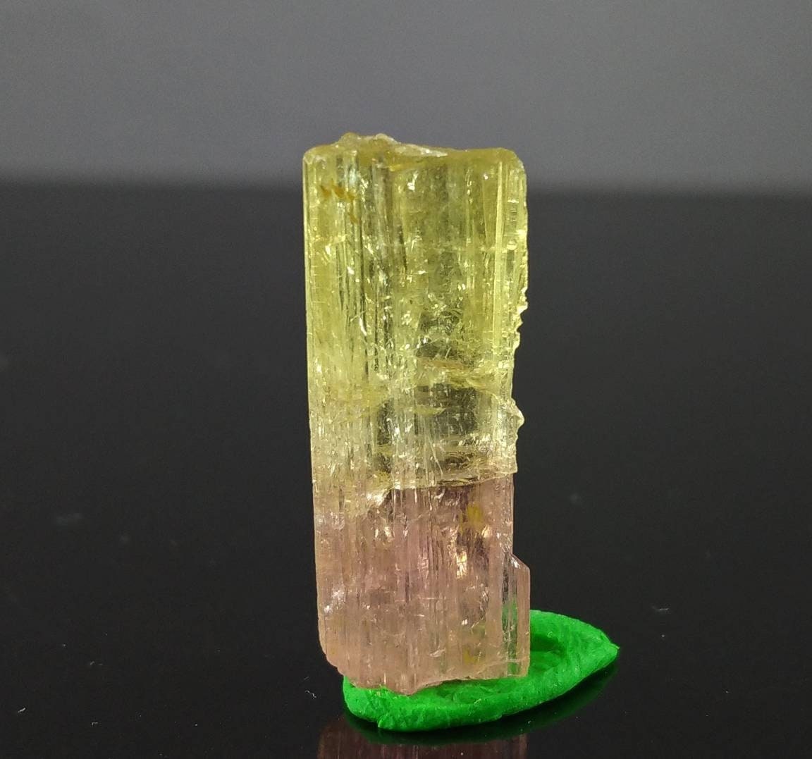 Bicolor terminated tourmaline crystal 4.1 grams weight from Africa