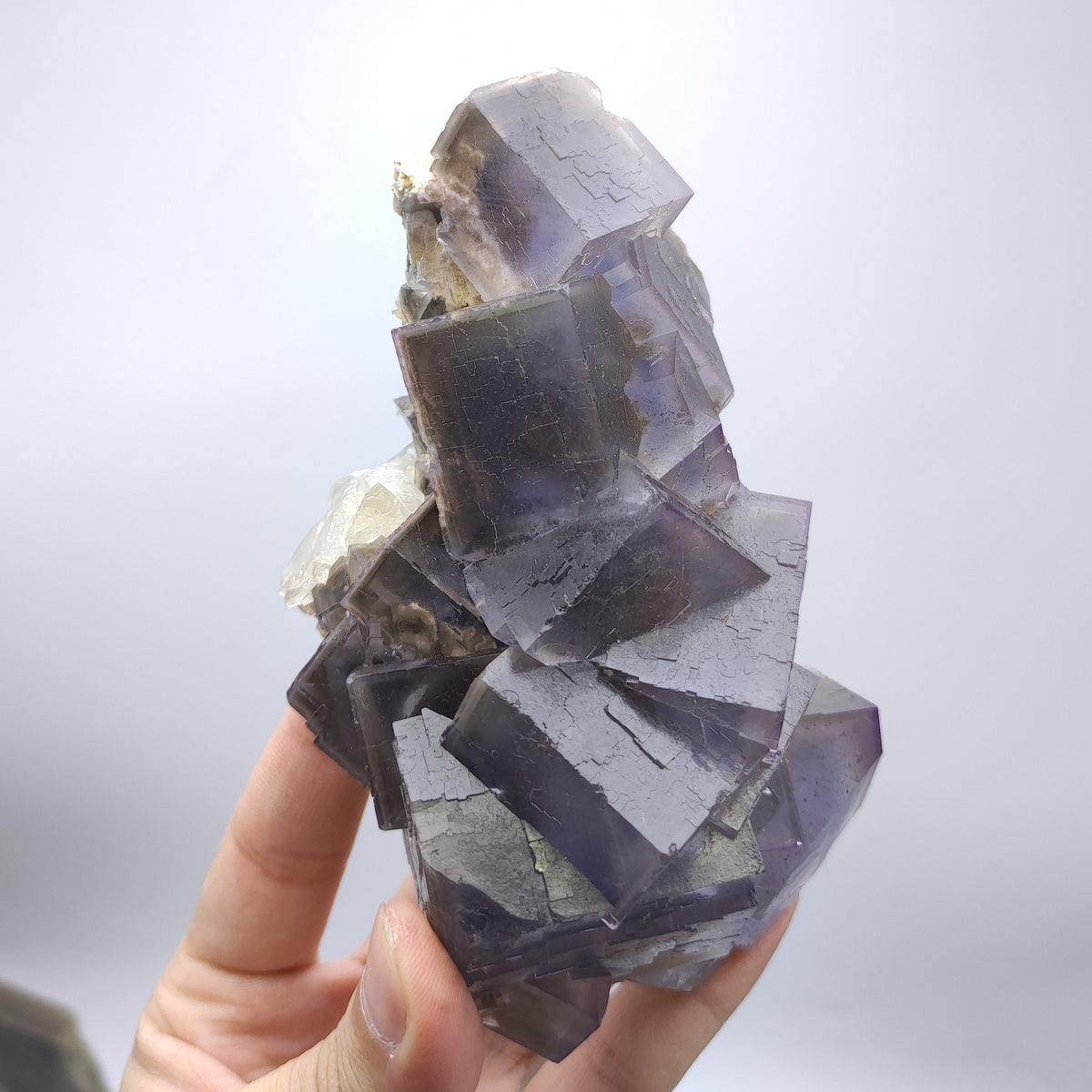 Purple Blue Phantom Fluorite Crystal, Baluchistan Pakistan (747g)