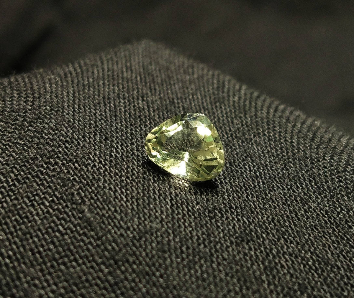 Natural rare fine quality light yellow 2 carats gemmy Orthoclase var. feldspar faceted gem