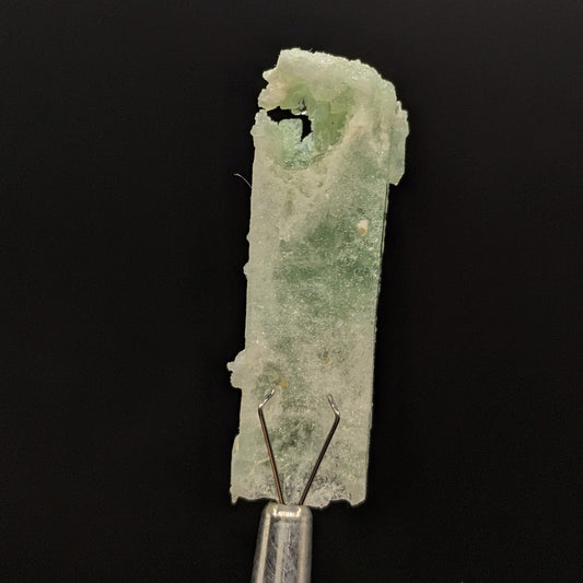 Natural rare green single herderite crystal with albite on matrix from Skardu Pakistan, 8 grams