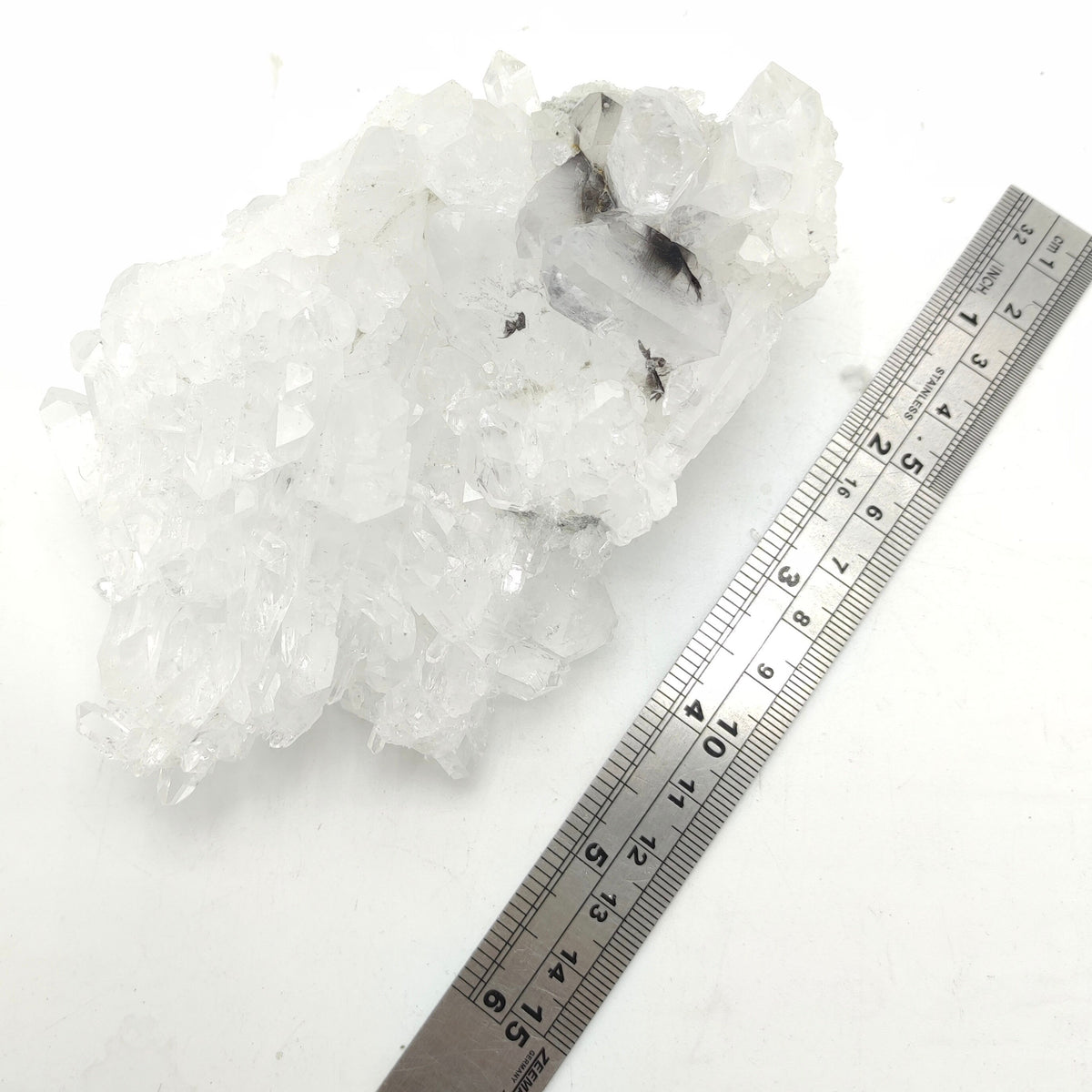 Natural nice size brookite included quartz cluster from Baluchistan Pakistan, 344 grams