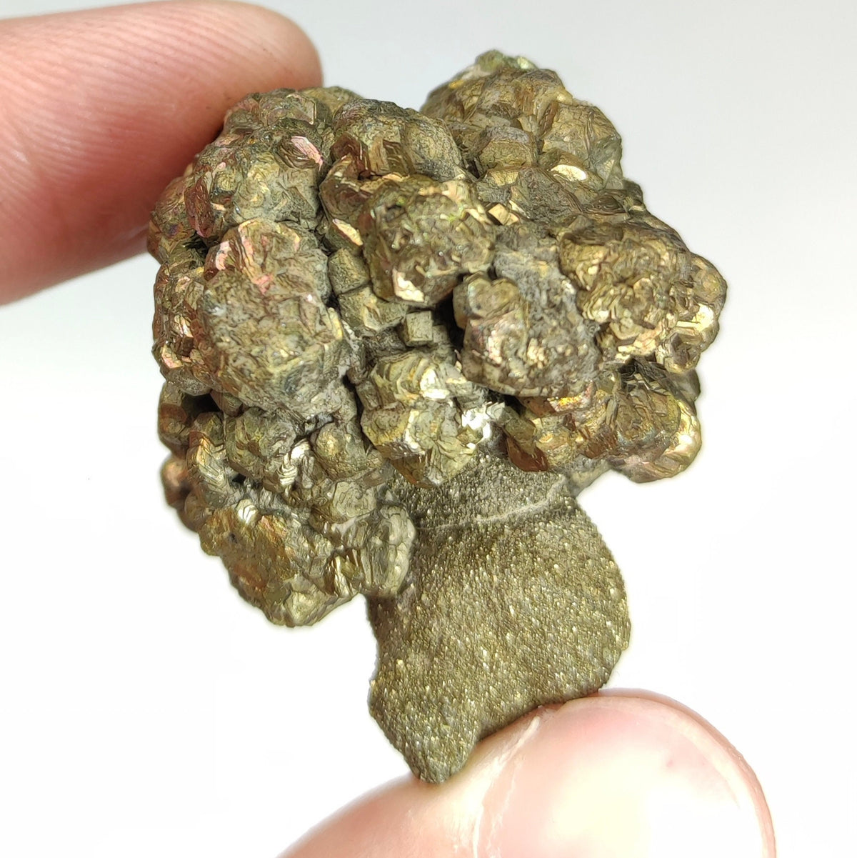 Natural golden Marcasite crystal with rainbow effect on surface from Pakistan, 58.4 grams