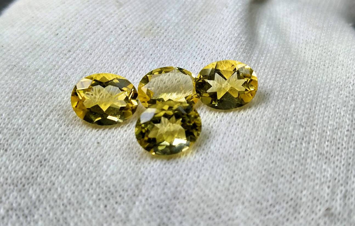 Natural good quality ring sizes faceted calibrated citrine gems