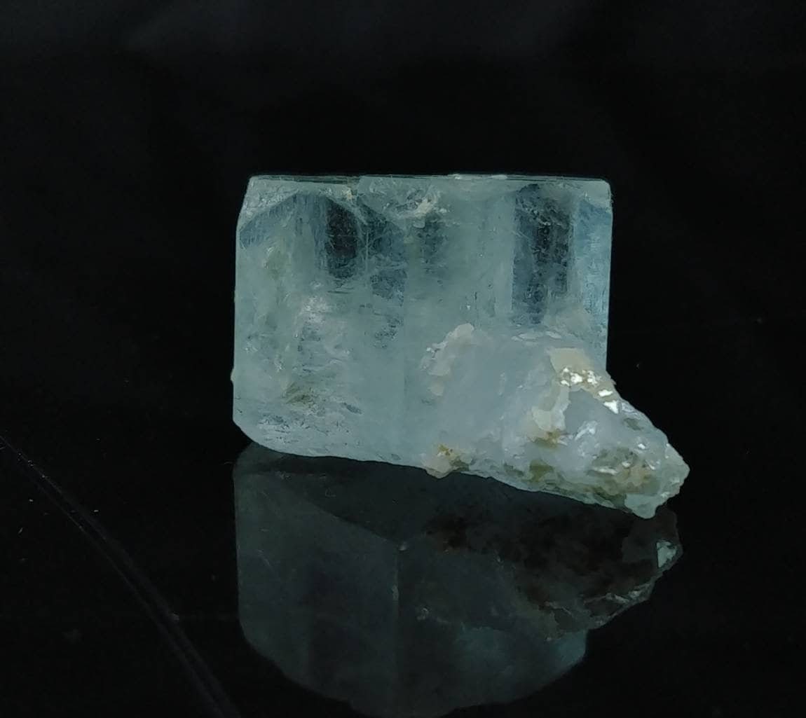 Aquamarine terminated clear with moscovite mica from Nagar Valley Skardu GilgitBaltistan Pakistan
